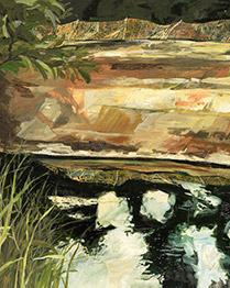 Detail of Barrier 3 painting